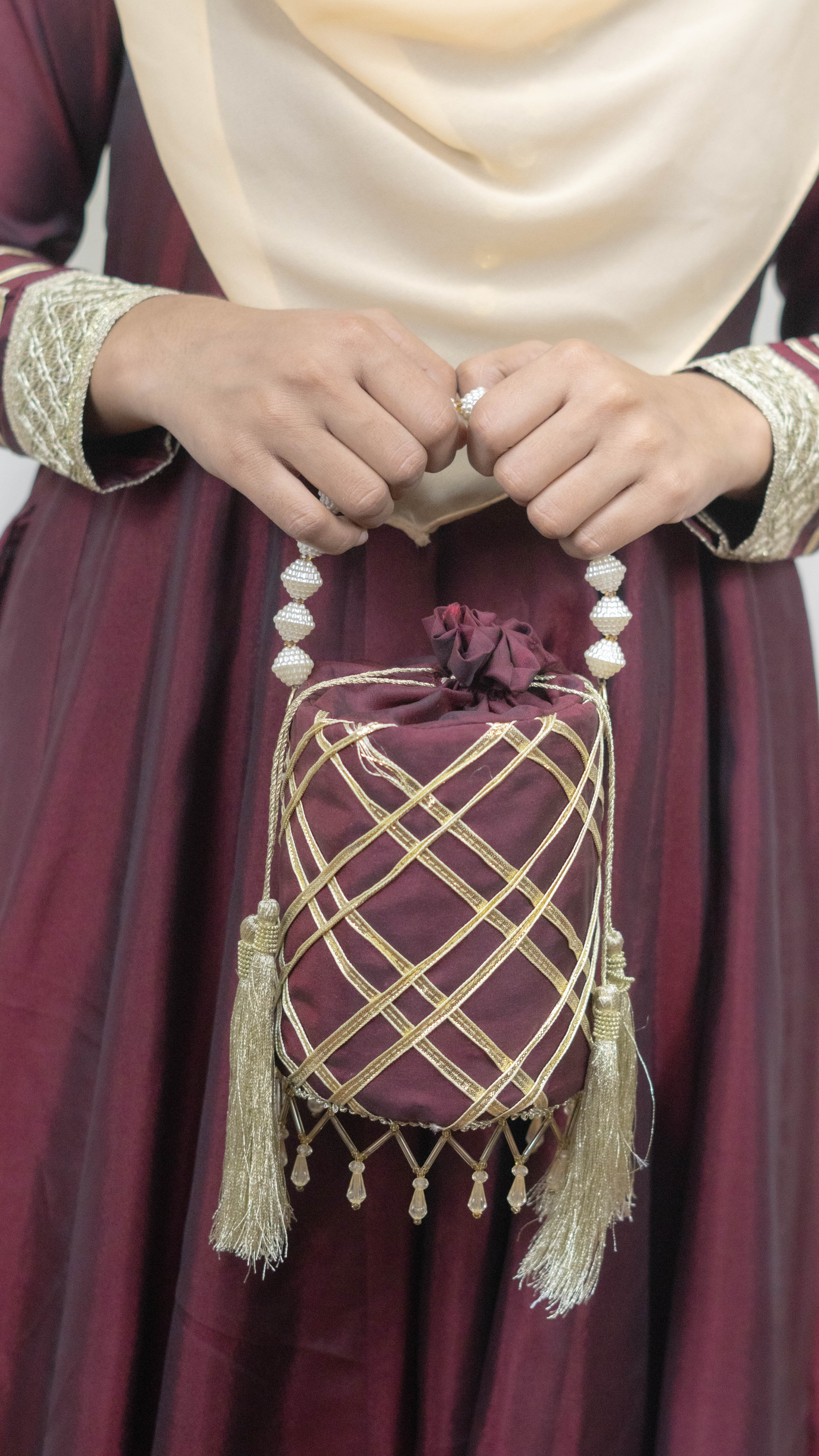 Dual Tone Silk Long Frock Dress #1