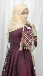 Dual Tone Silk Long Frock Dress #1